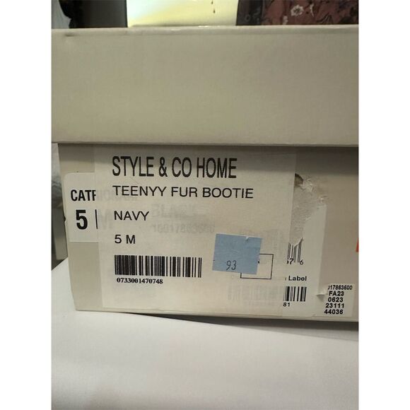 Style & Co. Women's Blue Ankle Booties Size 5 Faux Fur Lined Casual - Picture 10 of 10